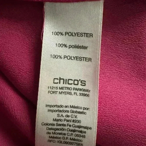 Chicos Women’s 2 US L Cold Shoulder Tunic Hidden Button Long Sleeve Blouse Top - Picture 9 of 11